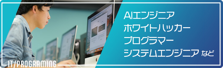 AIエンジニア、ホワイトハッカー、プログラマー、システムエンジニア